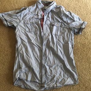 Blue and white checkered print